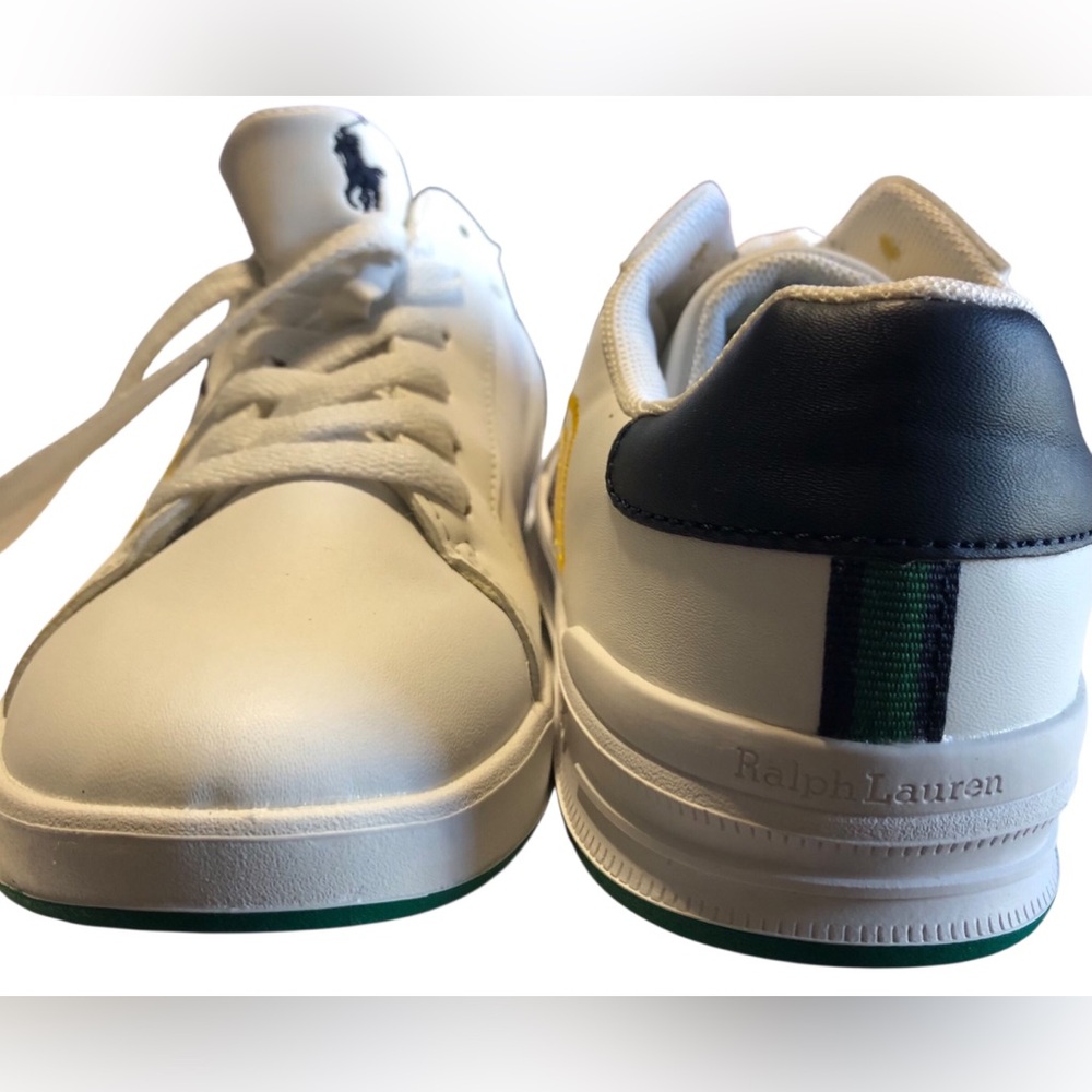 Polo by Ralph Lauren Kids White Sneakers with Multicolor Logo.Size 5 Embroidered - Picture 10 of 10